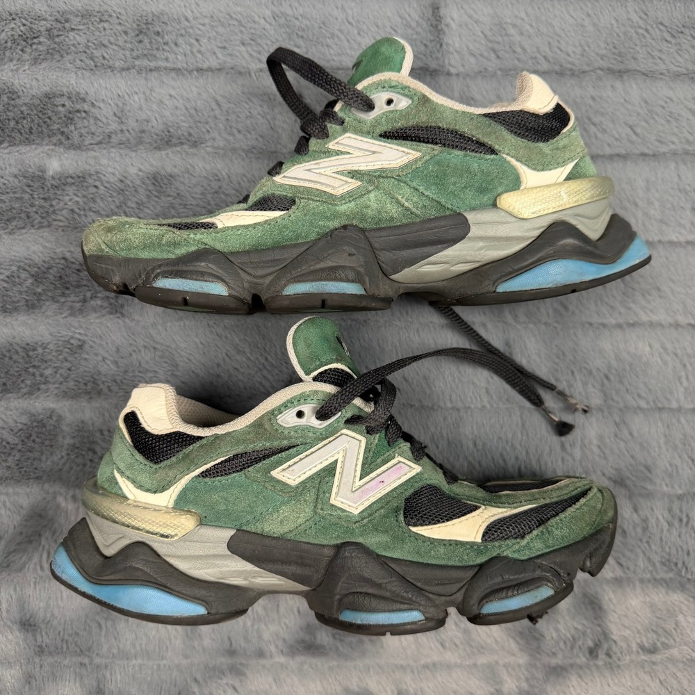 New Balance 9060 Green Black Cream Suede Mesh Sneakers U9060V1 Mens 4